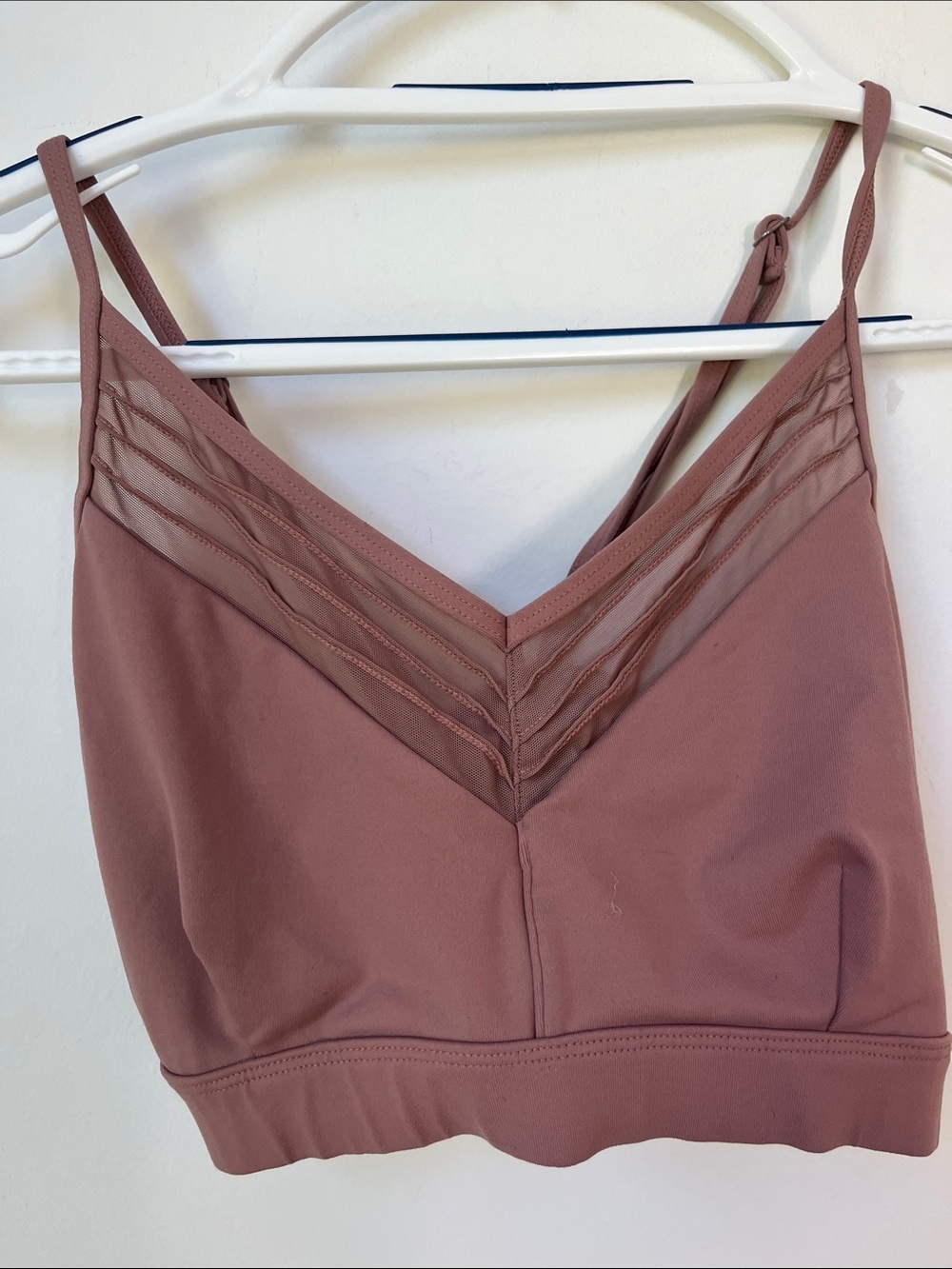 ALO Yoga Mesh-Trim Bralette Cami - Mauve Size M